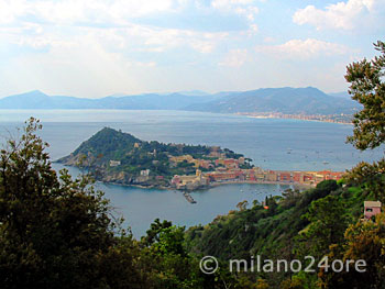 Blick auf Sestri Levante und die Bucht Portobello